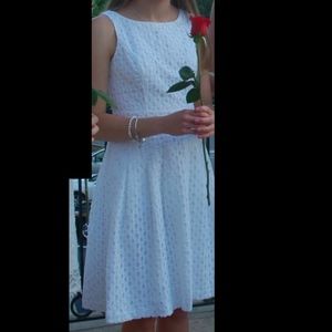 White House Black Market White Eyelet Dress